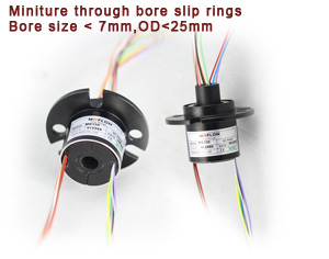 miniature slip ring with miniature bore size